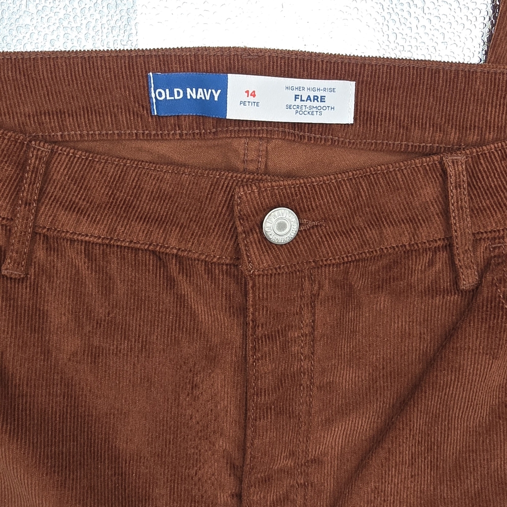NWT Old Navy Size 14P Women's Rust Corduroy Pants - Picture 6 of 13